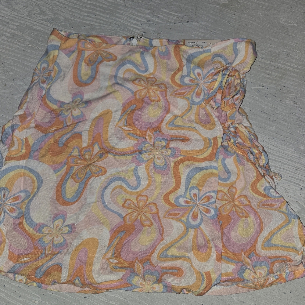 Womens Sz S Multi Floral Mini Skirt SO New